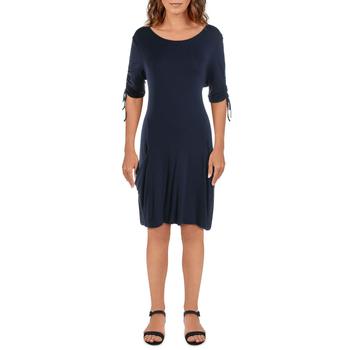 Kensie | Kensie Womens Ruched Drapey Casual Dress商品图片,0.8折×额外9折, 独家减免邮费, 额外九折