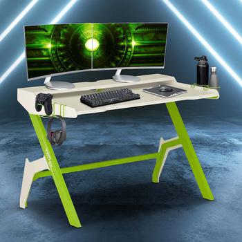 商品Ergonomic Computer Gaming Desk Workstation With Cup Holder And Headphone Hook图片