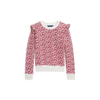商品Ralph Lauren | Big Girls Floral Ruffled Fleece Sweatshirt,商家Macy's,价格¥500图片