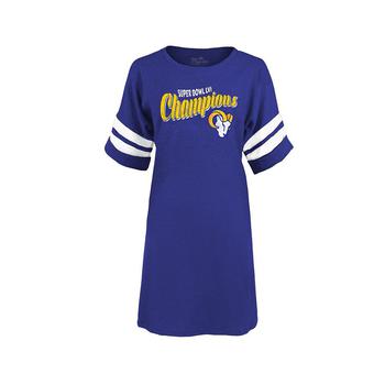 推荐Women's Threads Heather Royal Los Angeles Rams Super Bowl LVI Champions My Turf Tri-Blend Varsity Dress商品