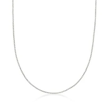 Ross-Simons 1mm 14kt White Gold Wheat Chain Necklace
