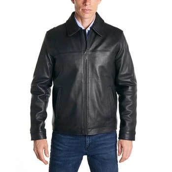 Perry Ellis | 男款皮衣 Men's Classic Leather Jacket,商家Macy's,价格¥3929