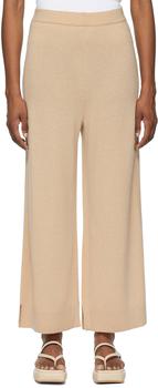 ROSETTA GETTY, ROSETTA GETTY | Beige Cashmere Paneled Lounge Pants商品图片 额外8.5折, 独家减免邮费, 额外八五折