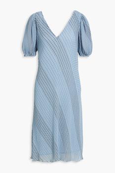 ganni floral pleated shirtdress, Ganni | Pleated striped chiffon dress商品图片 5折