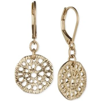 Lonna & Lilly | Gold-Tone Textured Disc Drop Earrings 独家减免邮费