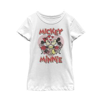 Disney | Girl's Mickey & Friends Mickey and Minnie Share a Sundae  Child T-Shirt商品图片,独家减免邮费