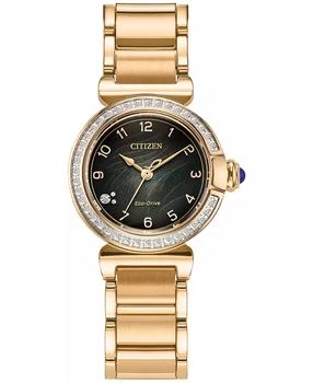 Citizen | Eco-Drive Women's Diamond (1/6 ct. t.w.) Rose Gold-Tone Stainless Steel Bracelet Watch 26mm,商家Macy's,价格¥5590