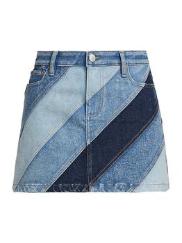 Alice + Olivia | Good High-Waisted Denim Miniskirt商品图片,6折