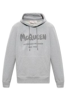 Alexander McQueen | Alexander McQueen Logo Printed Drawstring Hoodie 4.7折起