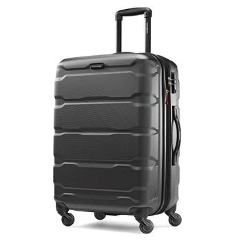 推荐Samsonite Omni PC Hardside Expandable Luggage with Spinner Wheels, Checked-Medium 24-Inch, Black商品