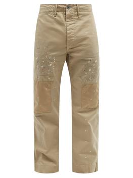 product Paint-splattered cotton-twill trousers image
