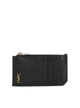 Yves Saint Laurent | Saint Laurent Small Leather Goods in Noir/Gold,商家Modayn,价格¥2478