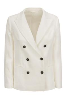brunello cucinelli jacket, Brunello Cucinelli | BRUNELLO CUCINELLI Linen and cotton canneté blazer with monile商品图片 5.6折
