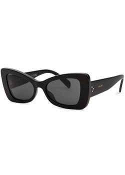 推荐Black oversized cat-eye sunglasses商品