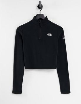 北面多少钱, The North Face | The North Face Black Box 1/4 zip long sleeve t-shirt in black商品图片 