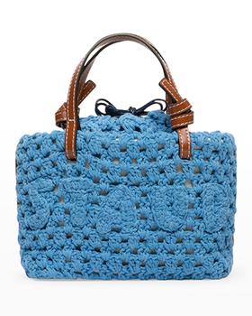 Staud | Ria Crochet Top-Handle Bag商品图片,4.8折
