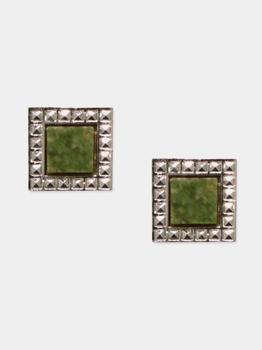 商品1928 Jewelry | Jade Semi Precious Square Earrings,商家Lord & Taylor,价格¥184图片