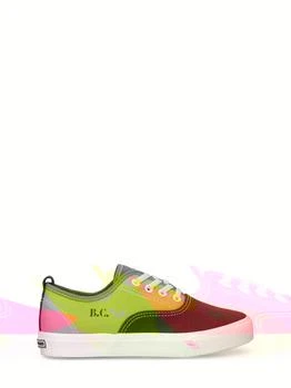 Printed Organic Cotton Lace-up Sneakers,价格$66.88