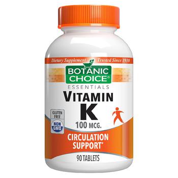 商品Botanic Choice | Vitamin K 100mcg,商家Walgreens,价格¥42图片
