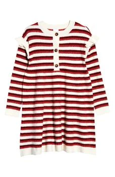 推荐Matching Family Moments Stripe Ruffle Sweater Dress商品
