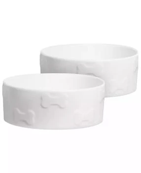 Park Life Designs | Set of two Manor Collection ceramic pet bowls,商家Macy's,价格¥225