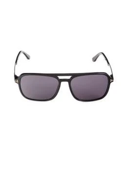 Tom Ford | 59MM Rectangle Sunglasses 4.2折, 第2件5折, 满免
