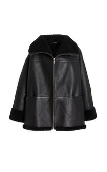 product Totême - Women's Menfi Oversized Shearling Coat - Black - Moda Operandi image