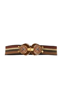 推荐Johanna Ortiz - Women's Reformas Del Alma 24K Gold-Plated Woven Belt - Brown - US 4 - Moda Operandi商品