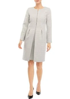 Le Suit | Suit Womens Textured Jacquard Long Jewel Neck Jacket And Sheath Dress Set,商家Belk,价格¥2268
