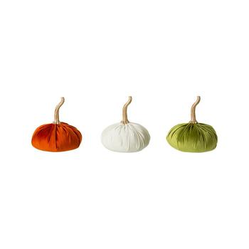 推荐Set of 3 Velvet-textured Pumpkins商品