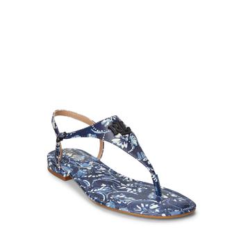 Ralph Lauren | Ellington Floral Leather Sandal商品图片,4.4折起, 独家减免邮费