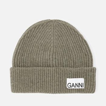 Ganni | Ganni Women's Light Structured Rib Knit Beanie - Dusty Olive商品图片,