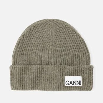 推荐Ganni Women's Light Structured Rib Knit Beanie - Dusty Olive商品