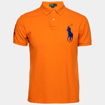 推荐Polo Ralph Lauren Orange Cotton Pique Custom Fit Polo T-Shirt M商品