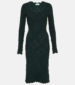 Burberry | Aran羊毛混纺中长连衣裙 