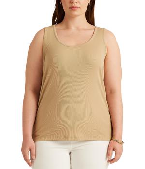 Ralph Lauren | Plus Size Stretch Cotton Tank Top商品图片,6.1折起