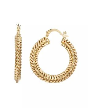 Macy's | Gold-Plated Wave Hoop Earrings,商家Macy's,价格¥232