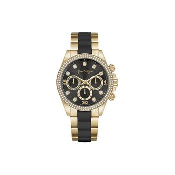 KENDALL & KYLIE | Women's Gold-Tone and Ivory Triple Link Mock-Chronograph Analog Metal Bracelet Watch商品图片,