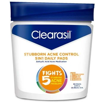 Clearasil | Acne Control Treatment Facial Cleansing Daily Pads 5 in1 with Salicylic Acid,商家Walgreens,价格¥74
