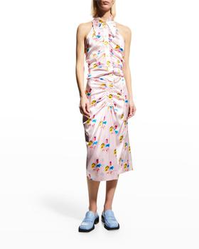 ganni裙, Ganni | Silk Stretch Satin Midi Skirt商品图片 3.3折