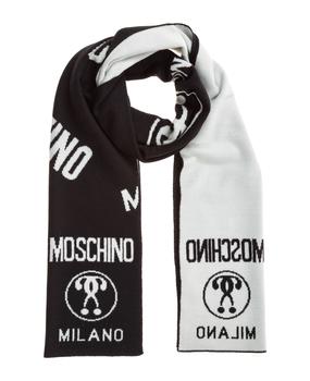 春装莫斯奇诺围巾, Moschino | Double Question Mark Wool Wool Scarf商品图片 