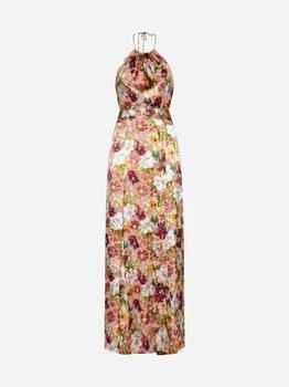 推荐Dita print silk-blend halter long dress商品