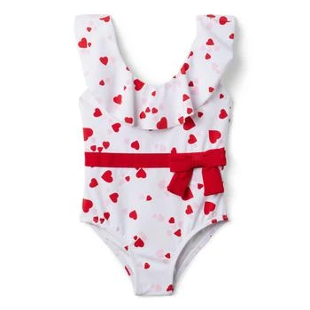Janie and Jack | Printed Heart One-Piece Swimsuit (Toddler/Little Kids/Big Kids)),商家Zappos,价格¥325