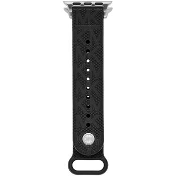 Michael Kors | Women's Black Rubber Apple Watch Band, 38mm or 40mm商品图片,