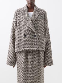 推荐Unstructured wool-blend tweed jacket商品