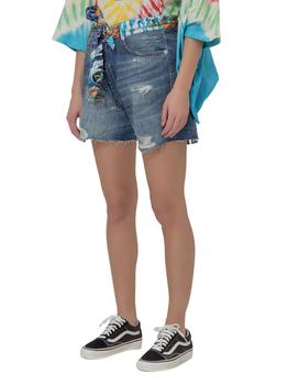 crossover, R13 | R13 Tie Waist Crossover Denim Shorts商品图片 4.7折