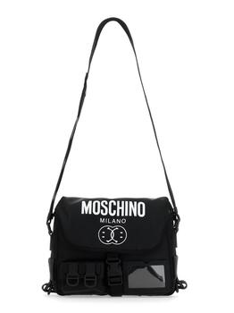 推荐Moschino Logo-Printed Buckled Shoulder Bag商品