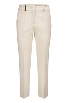 推荐PESERICO Trousers with slits in stretch viscose canvas商品