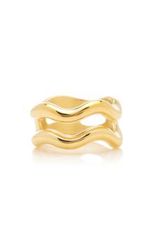 商品Louis Abel - Women's Aurea Polished Gold Vermeil Twin Ring - Gold - EU 54 - Moda Operandi - Gifts For Her图片