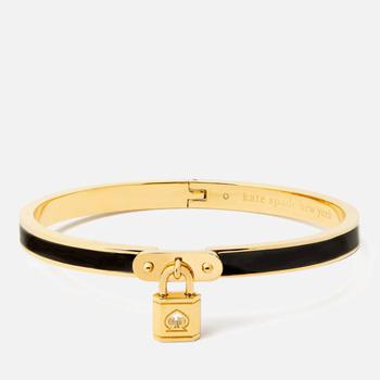 kate spade new york, Kate Spade | Kate Spade New York Women's Lock And Spade Charm Bangle - Black商品图片 